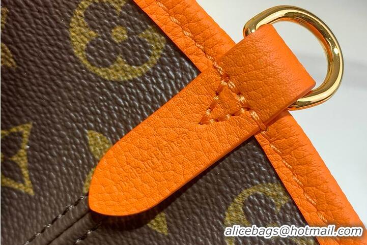 Top Grade Louis Vuitton Monogram Canvas Neverfull Bandouliere Inside Out BB Tote Bag M12099 Orange
