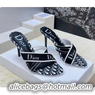 Duplicate Dior by Galliano High Heeled Slingback Sandals Black 70MM 6062805