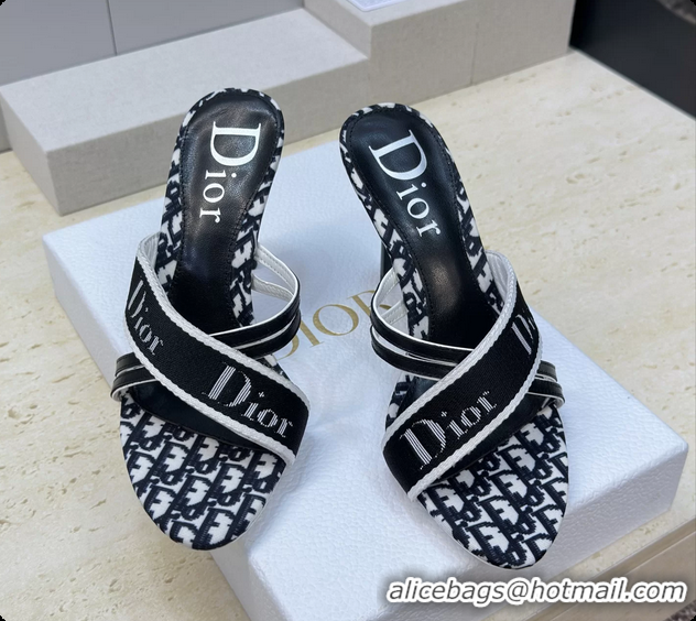Duplicate Dior by Galliano High Heeled Slingback Sandals Black 70MM 6062805