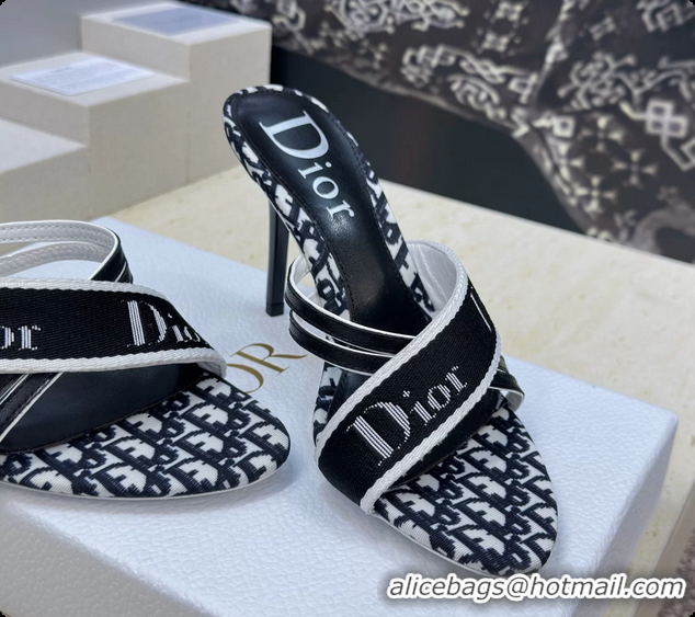 Duplicate Dior by Galliano High Heeled Slingback Sandals Black 70MM 6062805