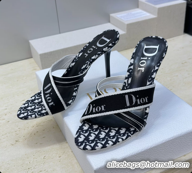 Duplicate Dior by Galliano High Heeled Slingback Sandals Black 70MM 6062805