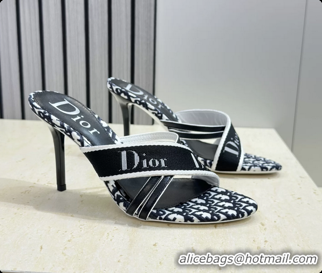 Duplicate Dior by Galliano High Heeled Slingback Sandals Black 70MM 6062805