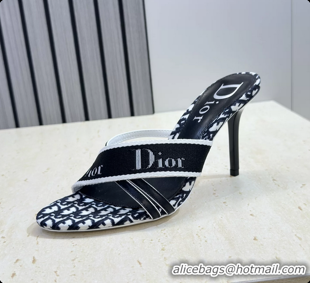 Duplicate Dior by Galliano High Heeled Slingback Sandals Black 70MM 6062805