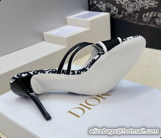 Duplicate Dior by Galliano High Heeled Slingback Sandals Black 70MM 6062805