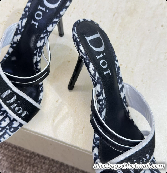 Duplicate Dior by Galliano High Heeled Slingback Sandals Black 70MM 6062805
