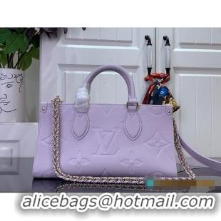 Super Quality Louis Vuitton Monogram Empreinte Leather OnTheGo East West Tote Bag M27577 Misty Lilac 2026