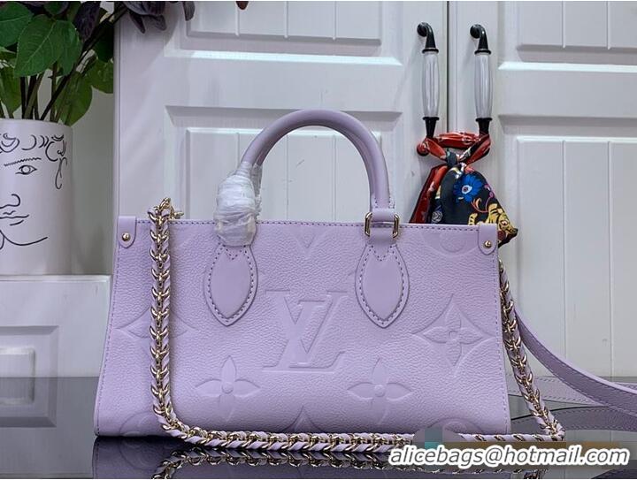 Super Quality Louis Vuitton Monogram Empreinte Leather OnTheGo East West Tote Bag M27577 Misty Lilac 2026
