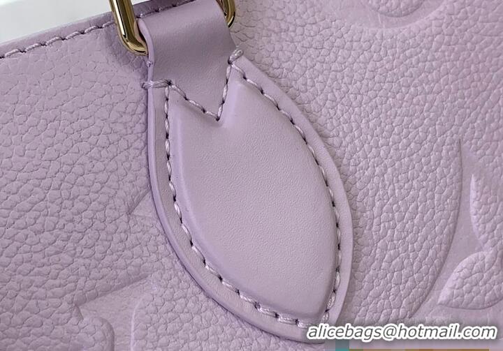 Super Quality Louis Vuitton Monogram Empreinte Leather OnTheGo East West Tote Bag M27577 Misty Lilac 2026