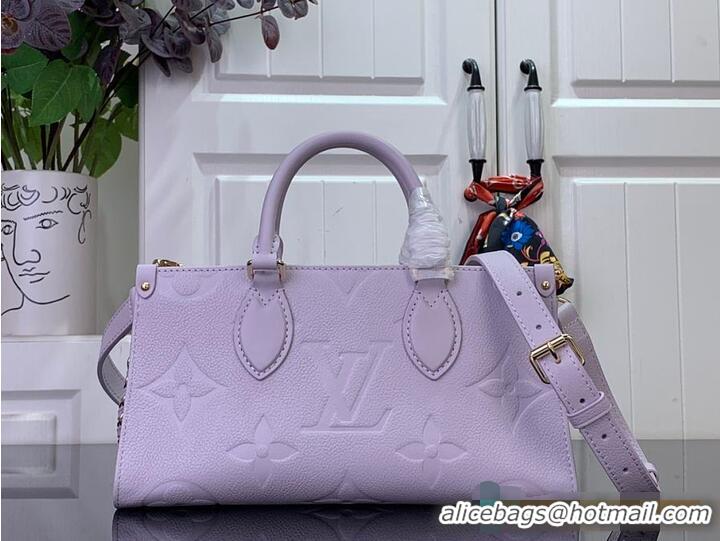 Super Quality Louis Vuitton Monogram Empreinte Leather OnTheGo East West Tote Bag M27577 Misty Lilac 2026