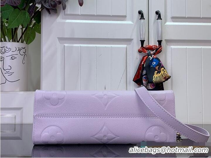 Super Quality Louis Vuitton Monogram Empreinte Leather OnTheGo East West Tote Bag M27577 Misty Lilac 2026