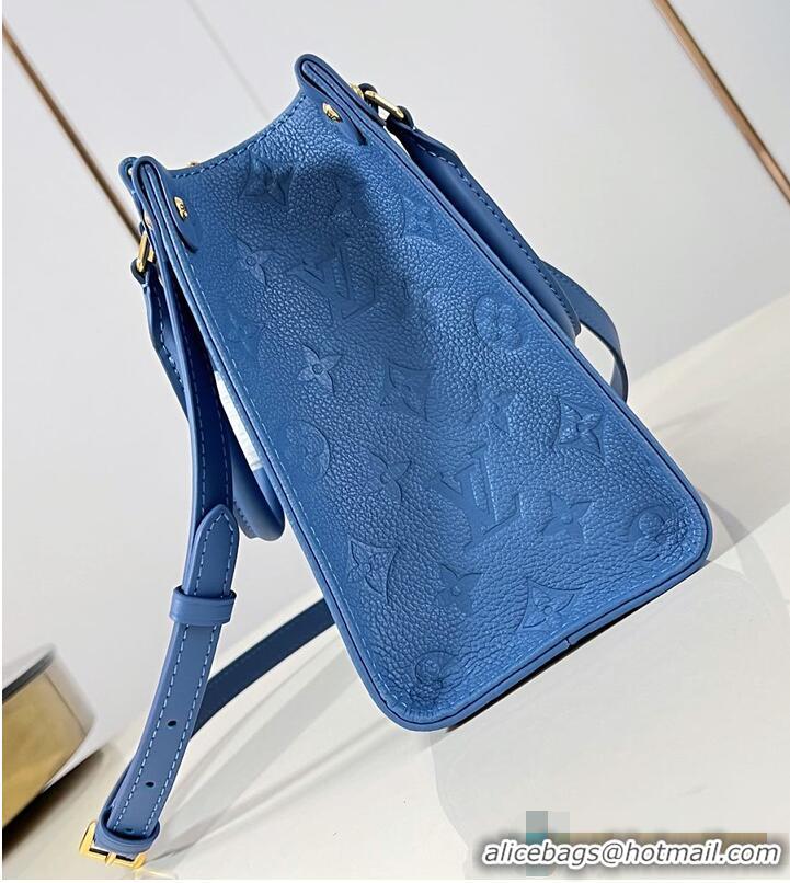 Shop Discount Louis Vuitton Monogram Empreinte Leather OnTheGo PM M46840 Blue Jean 2026
