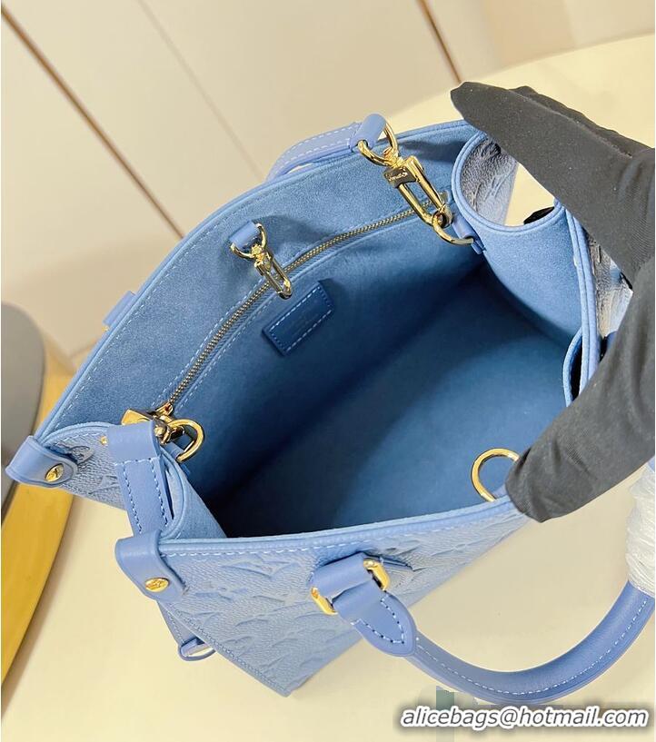 Shop Discount Louis Vuitton Monogram Empreinte Leather OnTheGo PM M46840 Blue Jean 2026
