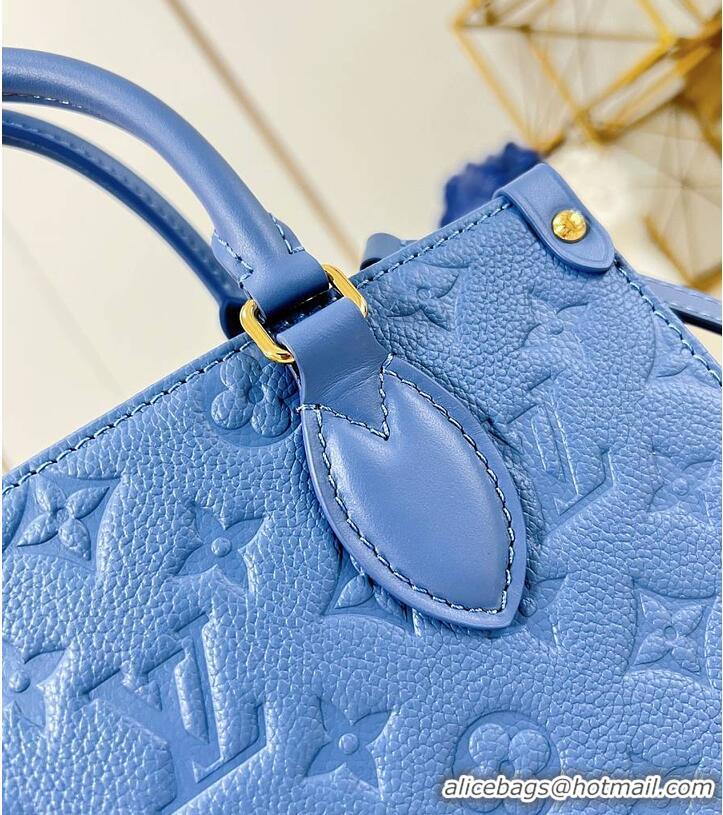 Shop Discount Louis Vuitton Monogram Empreinte Leather OnTheGo PM M46840 Blue Jean 2026