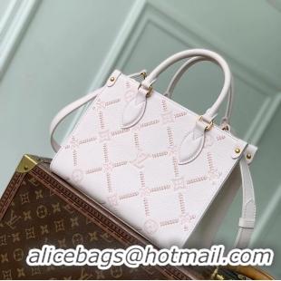 Best Product Louis Vuitton Onthego PM Monogram Empreinte Leather Light Bliss Couture M46841