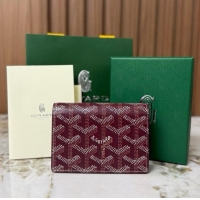 Design Inexpensive Goyard New Card Case 020092 Bungundy