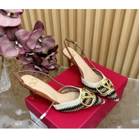 Durable Valentino Vlogo Signature Slingback Pump with Cotton Crochet Embroidered 80MM 6060503
