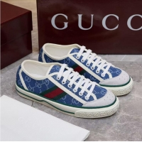 Unique Discount Gucci Tennis 1977 Sneakers In G Logo ‎859219 Denim Blue