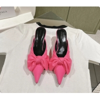Shop Cheap Balenciaga Knife Knot Mules Pink stretch cupro and nylon jersey 45MM 6061021