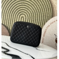Good Cheap Chanel Caviar Quilted Pouch Cosmetic Case A31106 Black