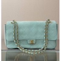 Trendy Design Chanel Large Flap Handbag In Suede Calfskin AS5692 Tiffany Blue/Gold 2026