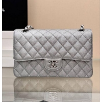 Best Product Chanel Classic Flap Bag Metallic Caviar Leather AS5695 Silver 2026