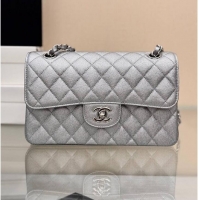 Buy Discount Chanel Classic Flap Bag Metallic Caviar Leather AS5696 Silver 2026