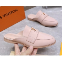 Stylish Louis Vuitton LV Mare Open Back Loafer Pink Calfskin Leather 6061401