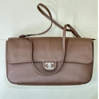 Top Quality Chanel Maxi Flap Bag Grained Calfskin AS6231 Light Brown/Silver 2026