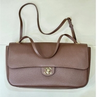 Well Crafted Chanel Maxi Flap Bag Grained Calfskin AS6231 Light Brown/Gold 2026