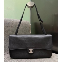 Top Design Chanel Maxi Flap Bag Grained Calfskin AS6231 Black/Silver 2026