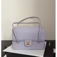 Best Price Chanel Small Flap Bag Grained Shiny Calfskin & Gold-Tone Metal AS6130 Lilac