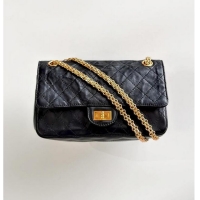 Inexpensive Chanel Handbag 2.55 Sheepskin & Gold-plated metal AS8454 Black