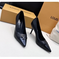 Unique Style Louis Vuitton City Pumps Shoes Black Patent Leather 100MM 6061503