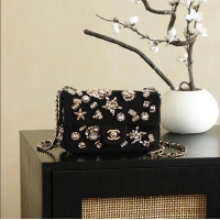 Grade Design Chanel 25A Rhinestone Mini Flap Bag CH122636 Black 2026