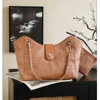 Buy Inexpensive Chanel 26S Knit Book Tote Bag AS6070 Brown 2026
