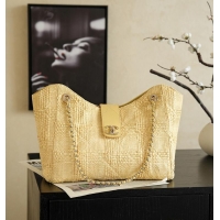 Grade Fashionable Chanel 26S Knit Book Tote Bag AS6070 Yellow 2026