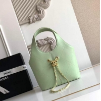 Good Product Chanel Calfskin Leather Small Shopping Bag AS6132 Green 2026