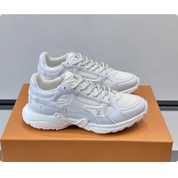 Unique Style Louis Vuitton LV Olympia Sneaker White Lace Technical Mesh and Nubuck Leather 6061704