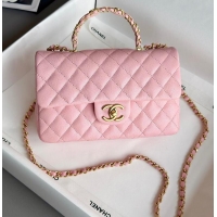Big Discount Chanel Small Coco Handle Flap Bag In Caviar With Gold-Tone Hardware AS2568 Pink 2026