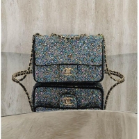 Famous Brand Chanel Crystal-Embellished Classic Flap Bag AS6134 Blue/Multicolor 2026
