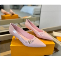Feminine Louis Vuitton LV 6AM Pink Patent Leather Pumps 55MM 6061902