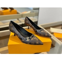 Low Cost Louis Vuitton LV 6AM Brown Monogram Canvas Pumps 55MM 6061902