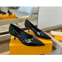 Unique Style Louis Vuitton LV 6AM Black Lambskin Leather Pumps 55MM 6061902