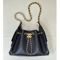 Promotional Chanel 25 Mini Handbag Perforated Calfskin & Gold-Tone Metal AS5631 Black 2026