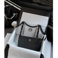 Super Quality Chanel Coco Beach Small Shopping Bag Mesh/Calfskin With Gold-Tone Metal Transparent AS5633 Black 2026