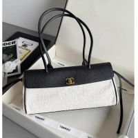 Best Product Chanel 26S Small Shopping Bag Matthieu Blazy Black/Ecru Tweed Leather AS4425