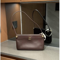 Luxury Cheap Chanel 26SS Mini Hobo Bag Smooth Calfskin & Gold-Tone Metal A66943 Brown
