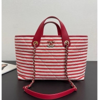 Well Crafted Discount Chanel Deauville Tote Bag AS6289 Red 2026