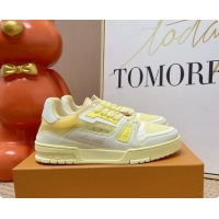 Classic Hot Louis Vuitton LV Trainer Sneakers Yellow 6062104