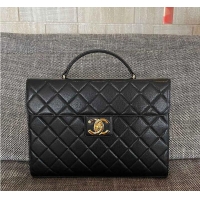 Top Quality Chanel Caviar Quilted Briefcase Laptop Bag AS6291 Black 2026